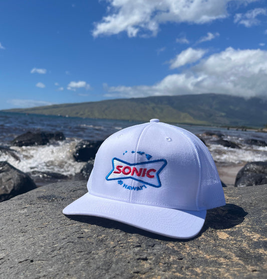 White Sonic Aloha Hat